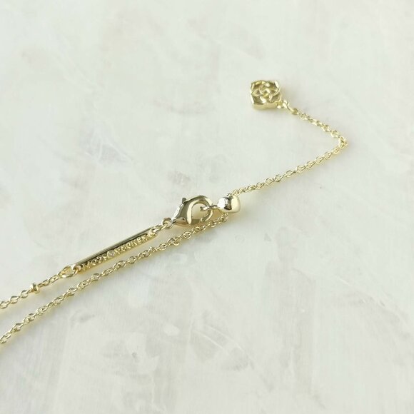 Kendra Scott • Susie Gold Bright White Kyocera Opal Necklace - Picture 2 of 3